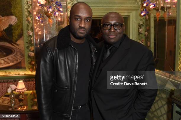 Virgil Abloh and Edward Enninful attend as Tiffany & Co. Partners with British Vogue, Edward Enninful, Steve McQueen, Kate Moss and Naomi Campbell to...