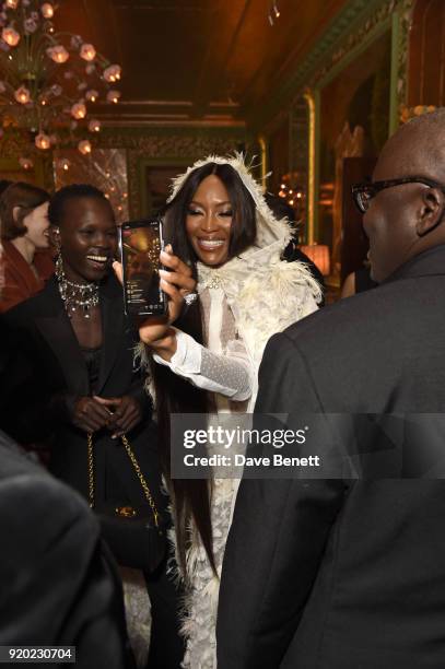 Naomi Campbell, Edward Enninful and Sam McKnight attend as Tiffany & Co. Partners with British Vogue, Edward Enninful, Steve McQueen, Kate Moss and...