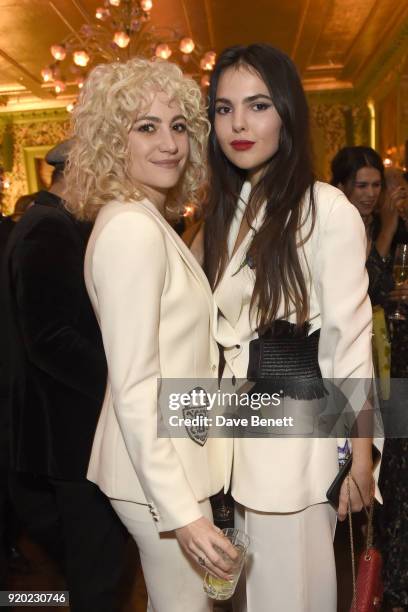 Pixie Lott and Doina Ciobanu attend as Tiffany & Co. Partners with British Vogue, Edward Enninful, Steve McQueen, Kate Moss and Naomi Campbell to...