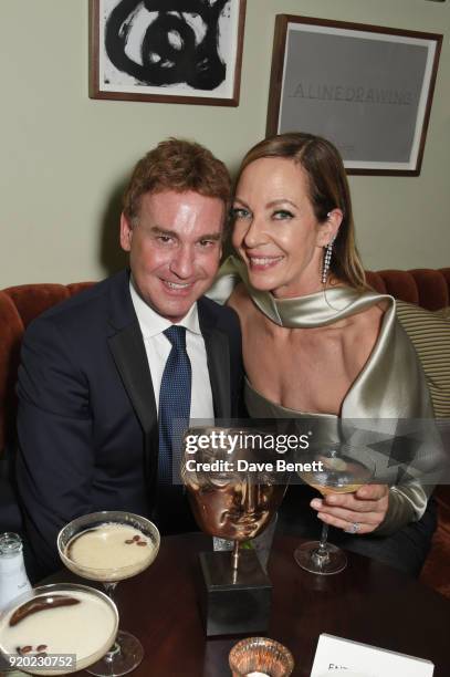 Steven Rogers and Allison Janney attend the Grey Goose 2018 BAFTA Awards after party on February 18, 2018 in London, England.