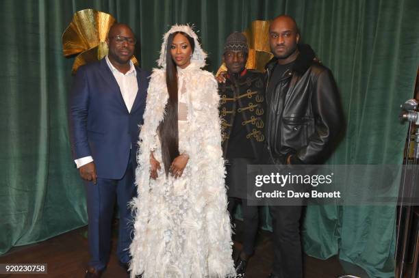 Steve McQueen, Naomi Campbell guest and Virgil Abloh attend as Tiffany & Co. Partners with British Vogue, Edward Enninful, Steve McQueen, Kate Moss...