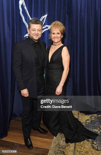 Andy Serkis and Lorraine Ashbourne attend the Grey Goose 2018 BAFTA Awards after party on February 18, 2018 in London, England.