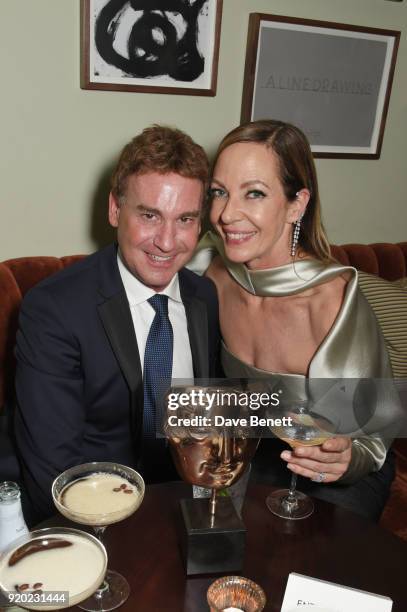 Steven Rogers and Allison Janney attend the Grey Goose 2018 BAFTA Awards after party on February 18, 2018 in London, England.