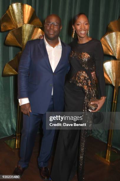 Steve McQueen and Vanessa Kingori attend as Tiffany & Co. Partners with British Vogue, Edward Enninful, Steve McQueen, Kate Moss and Naomi Campbell...