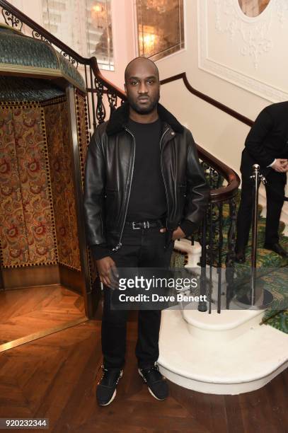 Virgil Abloh attends as Tiffany & Co. Partners with British Vogue, Edward Enninful, Steve McQueen, Kate Moss and Naomi Campbell to celebrate fashion...