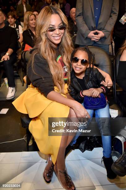 Beyonce and Blue Ivy Carter attend the 67th NBA All-Star Game: Team LeBron Vs. Team Stephen at Staples Center on February 18, 2018 in Los Angeles,...