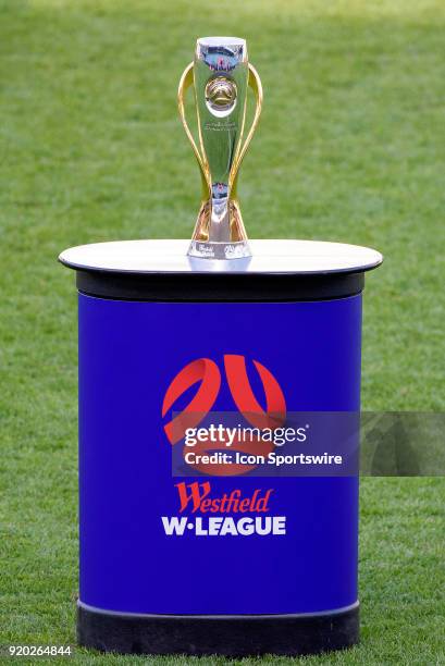 Winners trophy at the W-League Soccer Grand Final between Sydney FC and Melbourne City at Allianz Stadium in Sydney on February 18, 2018.