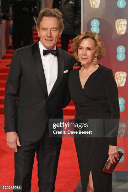 Bryan Cranston and Robin Dearden attend the EE British Academy Film Awards held at Royal Albert Hall on February 18, 2018 in London, England.