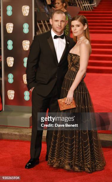 Jamie Bell and Kate Mara attends the EE British Academy Film Awards held at Royal Albert Hall on February 18, 2018 in London, England.