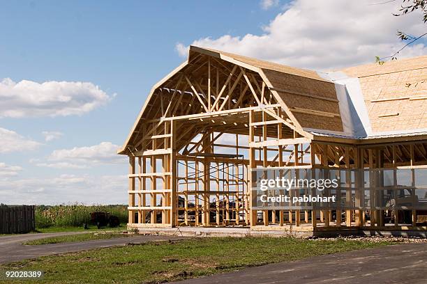 new barn construction - barn 個照片及圖片檔