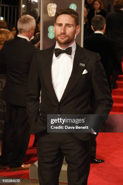 Edward Holcroft attends the EE British Academy Film Awards held at Royal Albert Hall on February 18, 2018 in London, England.