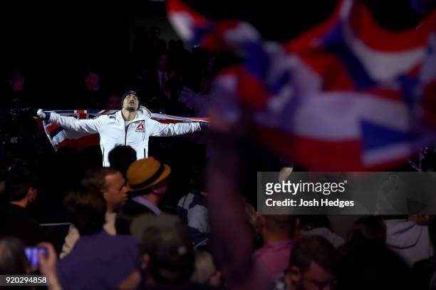 Yancy Medeiros enters the arena prior to facing Donald Cerrone in their welterweight bout during the UFC Fight Night event at Frank Erwin Center on...