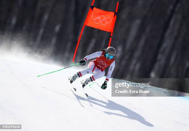 Anna Veith of Austria makes a run during Alpine Skiing Ladies' Downhill Training on day 10 of the PyeongChang 2018 Winter Olympic Games at Jeongseon...