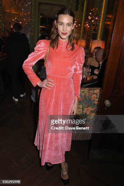 Alexa Chung attends as Tiffany & Co. Partners with British Vogue, Edward Enninful, Steve McQueen, Kate Moss and Naomi Campbell to celebrate fashion...