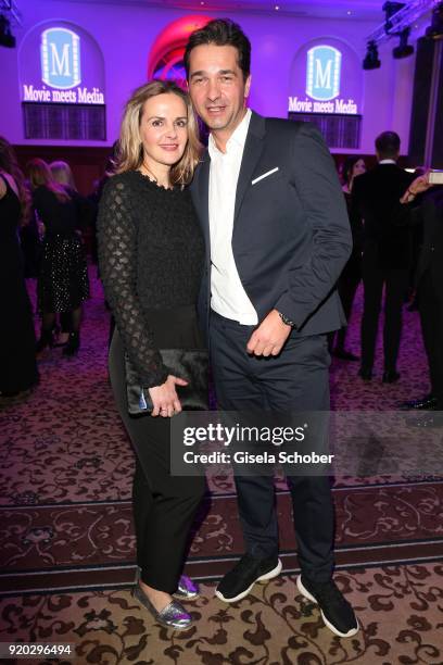 Denise Zich and her husband Andreas Elsholz during the Movie Meets Media "MMM" event on the occasion of the 68th Berlinale International Film...