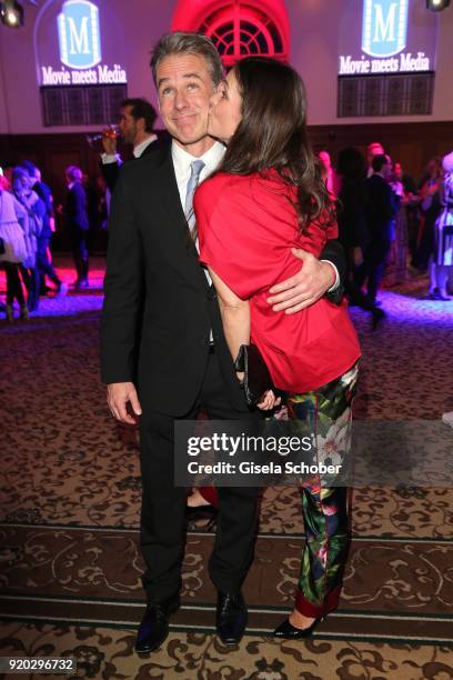 Marco Girnth and his wife Katja Woywood during the Movie Meets Media "MMM" event on the occasion of the 68th Berlinale International Film Festival at...