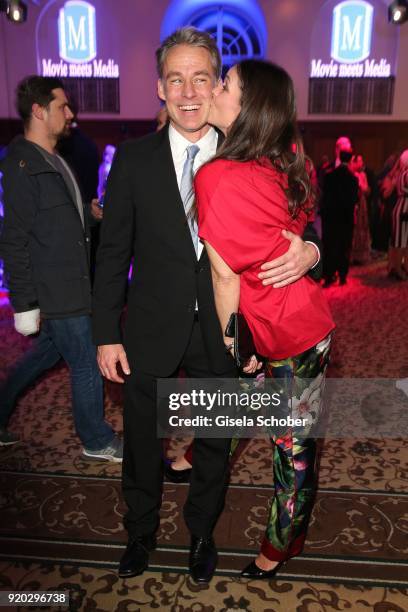 Marco Girnth and his wife Katja Woywood during the Movie Meets Media "MMM" event on the occasion of the 68th Berlinale International Film Festival at...