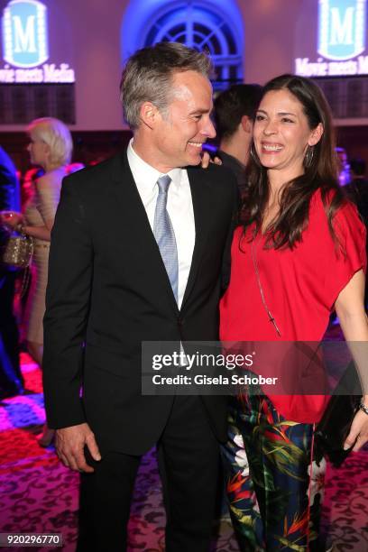 Marco Girnth and his wife Katja Woywood during the Movie Meets Media "MMM" event on the occasion of the 68th Berlinale International Film Festival at...