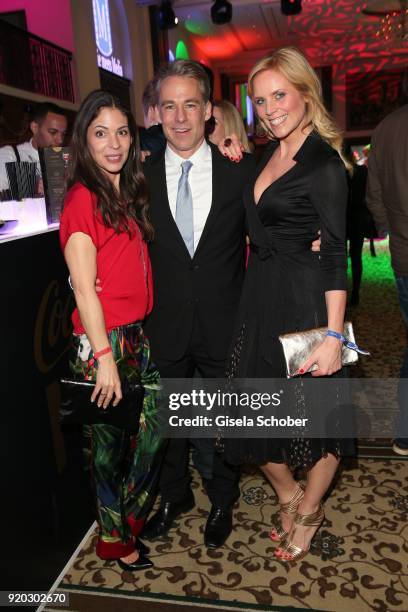 Katja Woywood, her husband Marco Girnth and Melanie Marschke during the Movie Meets Media "MMM" event on the occasion of the 68th Berlinale...