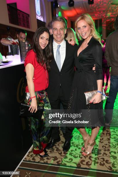 Katja Woywood, her husband Marco Girnth and Melanie Marschke during the Movie Meets Media "MMM" event on the occasion of the 68th Berlinale...