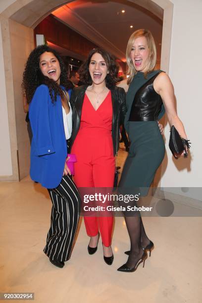 Patricia Meeden, Eva-Maria Reichert and Judith Richter during the Movie Meets Media "MMM" event on the occasion of the 68th Berlinale International...