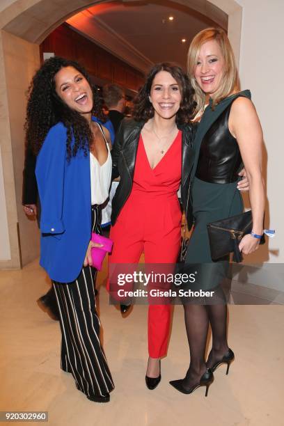 Patricia Meeden, Eva-Maria Reichert and Judith Richter during the Movie Meets Media "MMM" event on the occasion of the 68th Berlinale International...