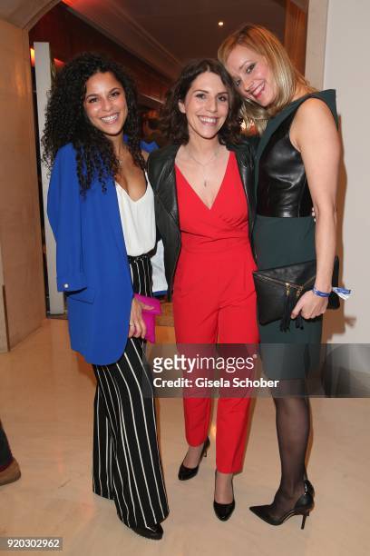 Patricia Meeden, Eva-Maria Reichert and Judith Richter during the Movie Meets Media "MMM" event on the occasion of the 68th Berlinale International...
