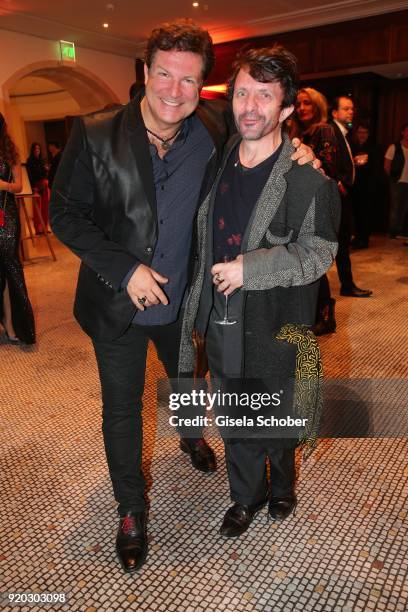 Francis Fulton Smith and David Bennent during the Movie Meets Media "MMM" event on the occasion of the 68th Berlinale International Film Festival at...