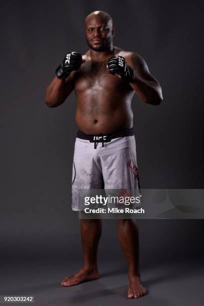 Derrick Lewis poses for a post fight portrait backstage during the UFC Fight Night event at Frank Erwin Center on February 18, 2018 in Austin, Texas.