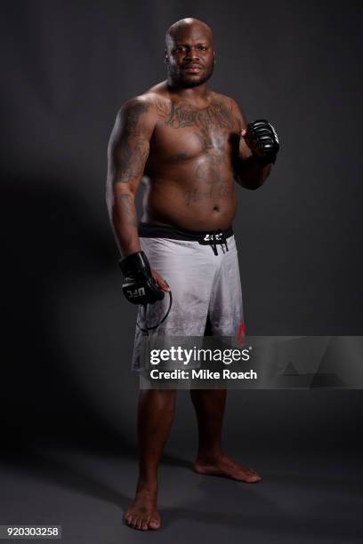 Derrick Lewis poses for a post fight portrait backstage during the UFC Fight Night event at Frank Erwin Center on February 18, 2018 in Austin, Texas.