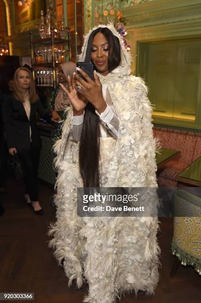 Naomi Campbell attends as Tiffany & Co. Partners with British Vogue, Edward Enninful, Steve McQueen, Kate Moss and Naomi Campbell to celebrate...
