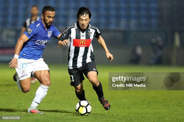 Portimonense's Japanese International Shoya Nakajima in action against Feirense , during liga nos soccer match, Feirense - Portimonense held at...