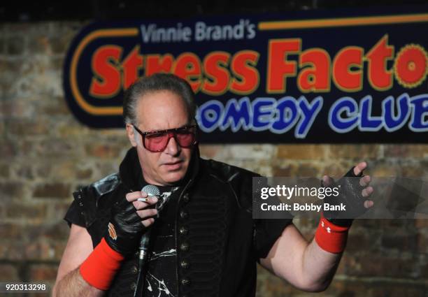 Andrew Dice Clay performs at The Stress Factory Comedy Club on February 18, 2018 in New Brunswick, New Jersey.