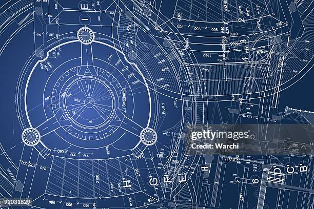 architectural background - blueprint stockfoto's en -beelden