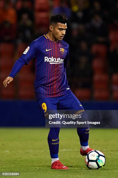 Matias Nahuel of FC Barcelona B in action during the La Liga 123 match between CD Lugo and FC Barcelona B at Angel Carro Stadium on February 18, 2018...