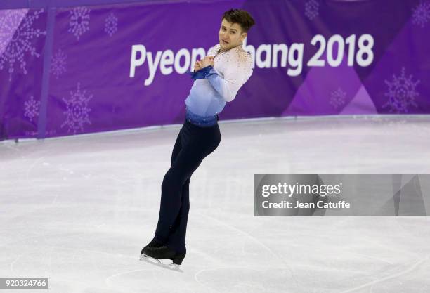 Misha Ge of Uzbekistan during the Figure Skating Men Free Program on day eight of the PyeongChang 2018 Winter Olympic Games at Gangneung Ice Arena on...