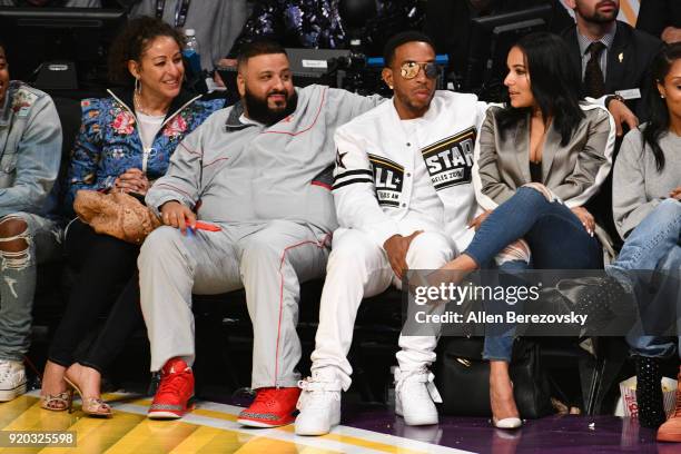 Ludacris and DJ Khaled attend The 67th NBA All-Star Game: Team LeBron Vs. Team Stephen at Staples Center on February 18, 2018 in Los Angeles,...