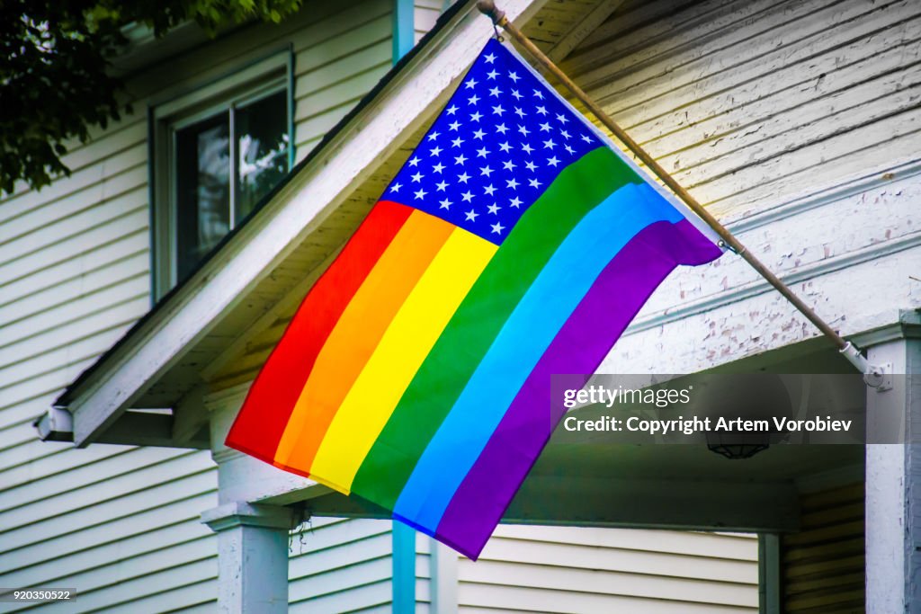 Rainbow banner in Columbus