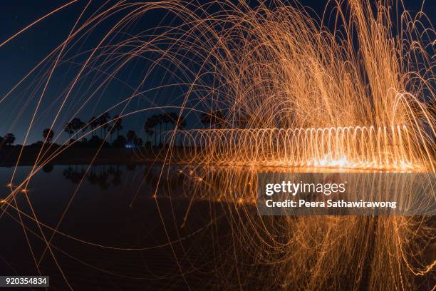 fire steel wool - burning steel wool firework stock pictures, royalty-free photos & images