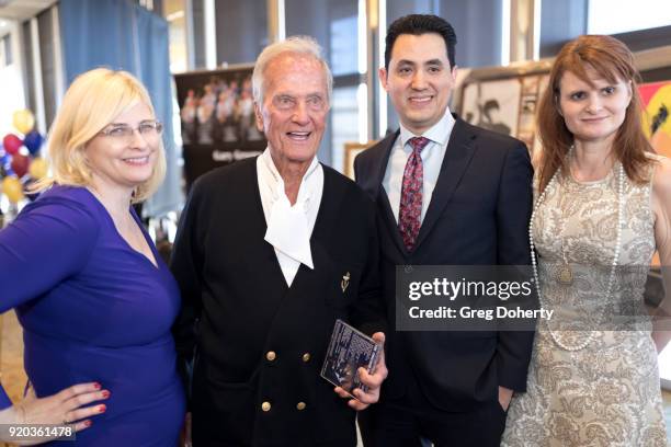 Jackie Lewis, Pat Boone, David Hurtado and Tiffany Ladner attend The Thalians: Hollywood for Mental Health Presidents Club Party at Dorothy Chandler...