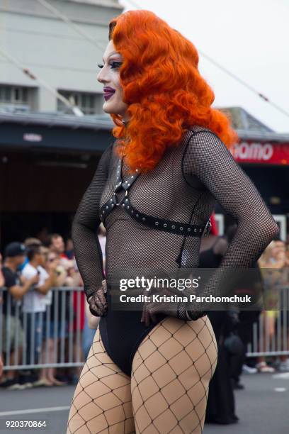 auckland pride parade 2018 - auckland pride parade 2018 stockfoto's en -beelden