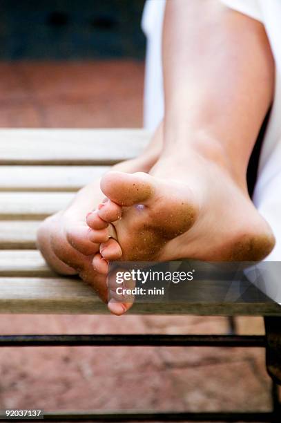dirty feet - ticklish feet stock pictures, royalty-free photos & images
