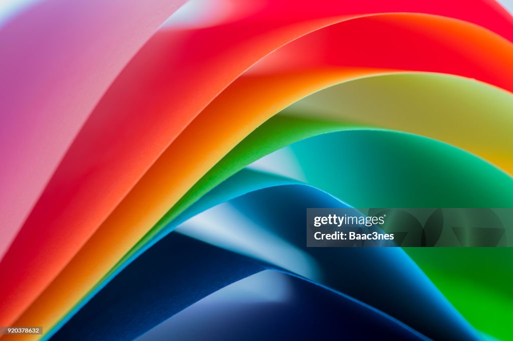 Paper Curved Stack Curved Colorful Paper In A Stack High-Res Stock Photo - Getty Images