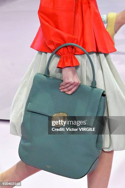 Model walks the runway at the Mulberry Ready to WEar Fall/Winter 2018-2019 fashion show during London Fashion Week February 2018 on February 16, 2018...