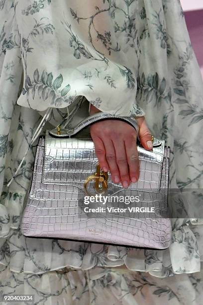 Model walks the runway at the Mulberry Ready to WEar Fall/Winter 2018-2019 fashion show during London Fashion Week February 2018 on February 16, 2018...