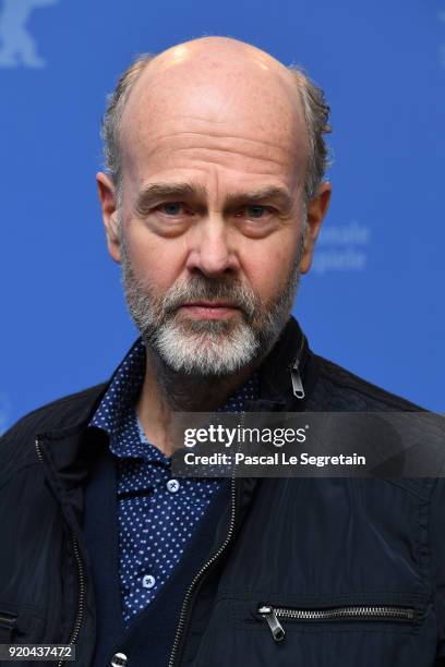 Film director Erik Poppe poses at the 'U - July 22' photo call during the 68th Berlinale International Film Festival Berlin at Grand Hyatt Hotel on...