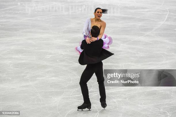 Guignard Charlene and Fabbri Marco of Italy competing in free dance at Gangneung Ice Arena , Gangneung, South Korea on February 19, 2018.