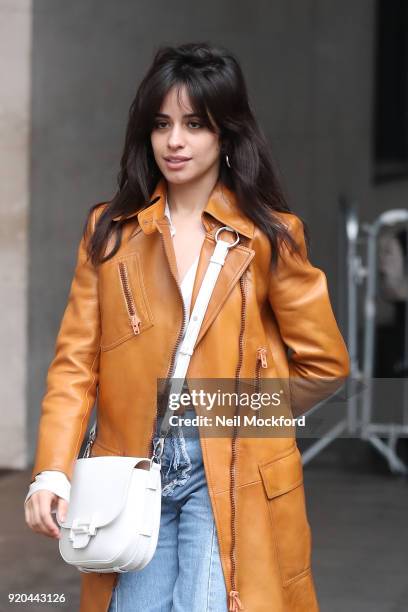 Camila Cabello seen at BBC Radio One on February 19, 2018 in London, England.