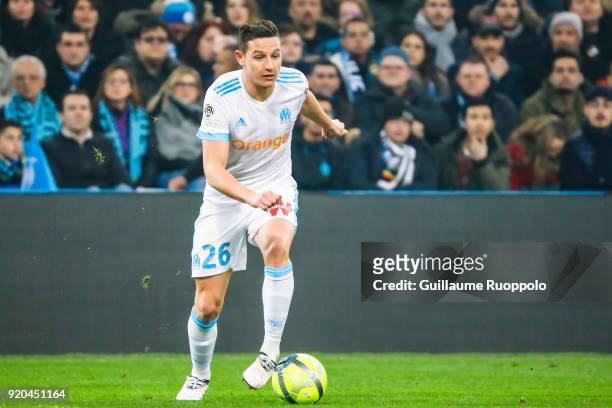 Florian Thauvin of Marseille during the Ligue 1 match between Olympique Marseille and FC Girondins de Bordeaux at Stade Velodrome on February 18,...