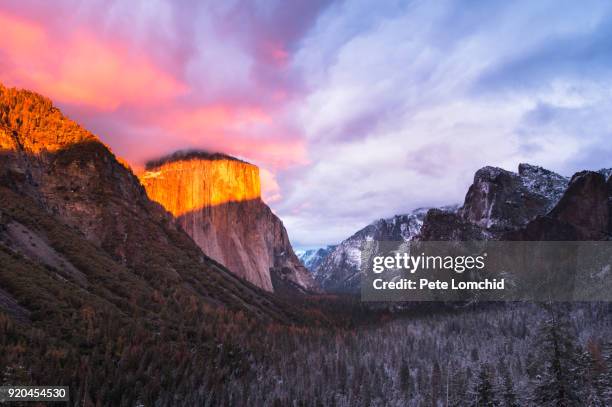 winter tunnel view yosemite